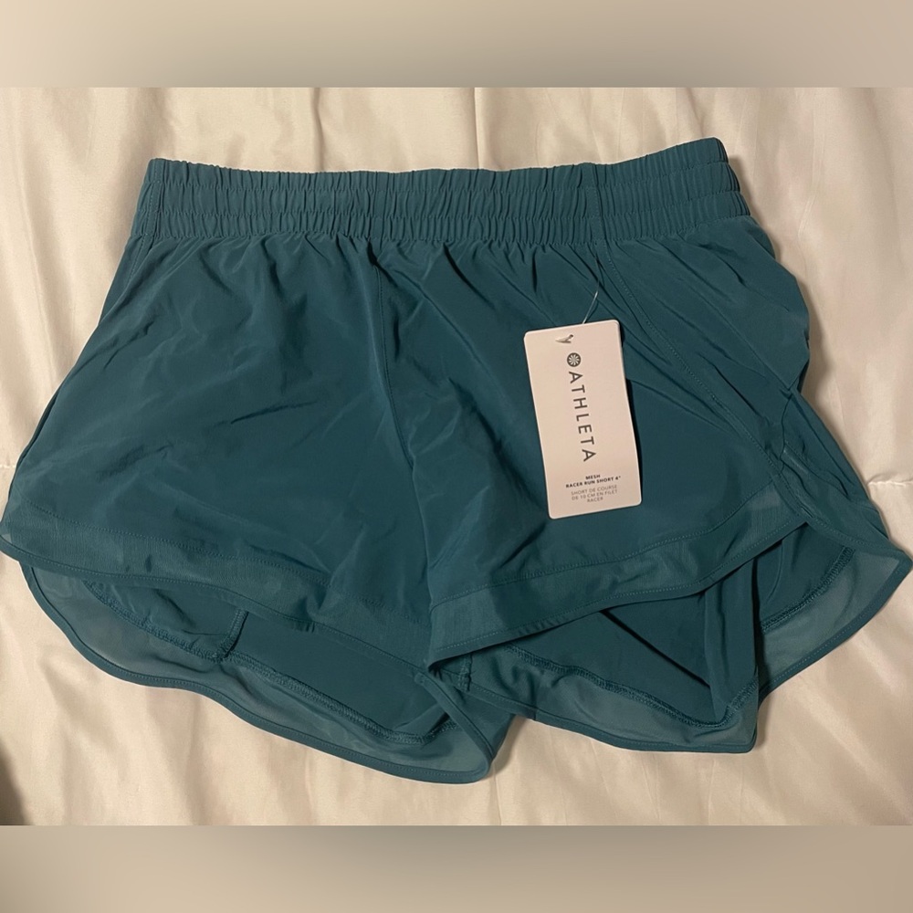 Athleta Mesh Racer Run Shorts - MEDIUM NWT
